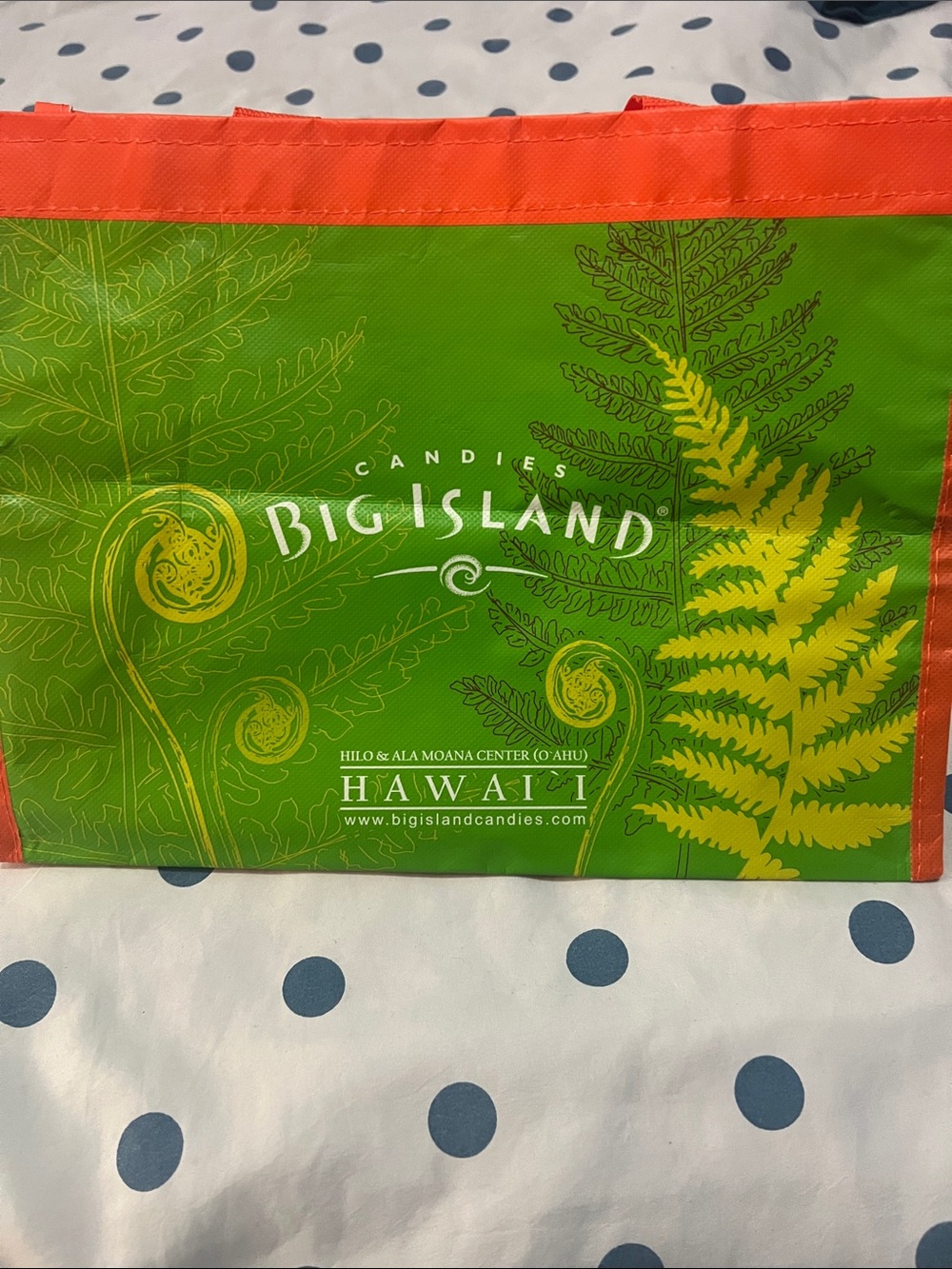 Hawaiii Big Island Candies Reusable Tote Bag Hilo & Ala Moana Center OAHU